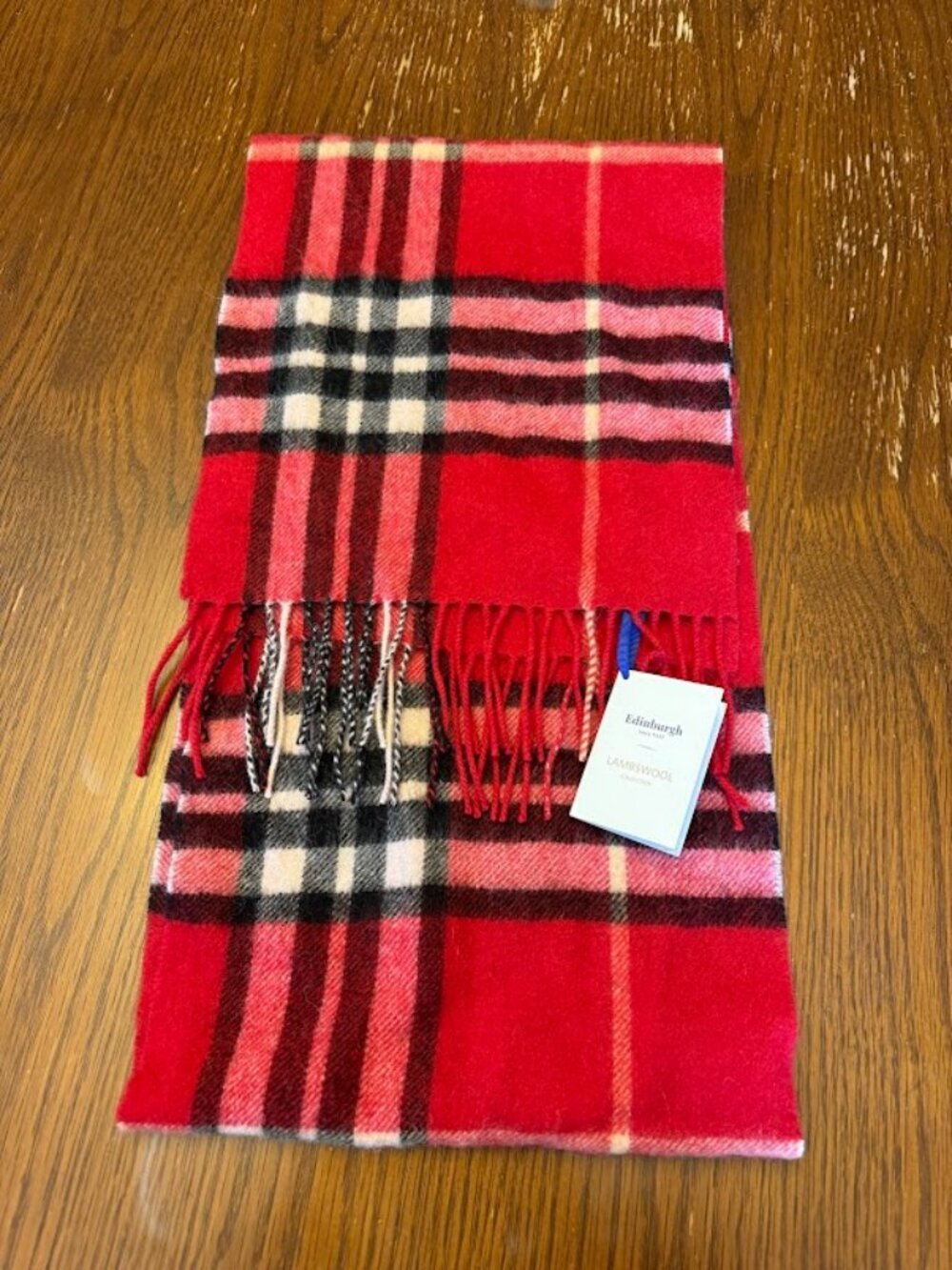 Edinburgh Cashmere Scarf Thomson Red